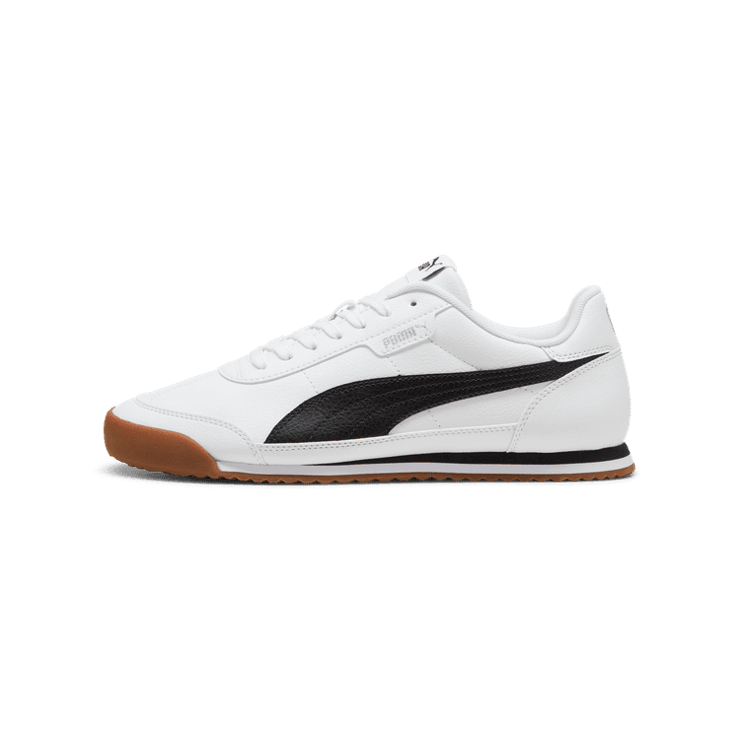 PUMA Turino II Sneakers in White/Black/Cool Light Grey Angle 1
