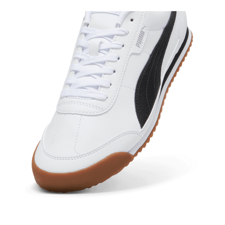 PUMA Turino II Sneakers in White/Black/Cool Light Grey Angle 2