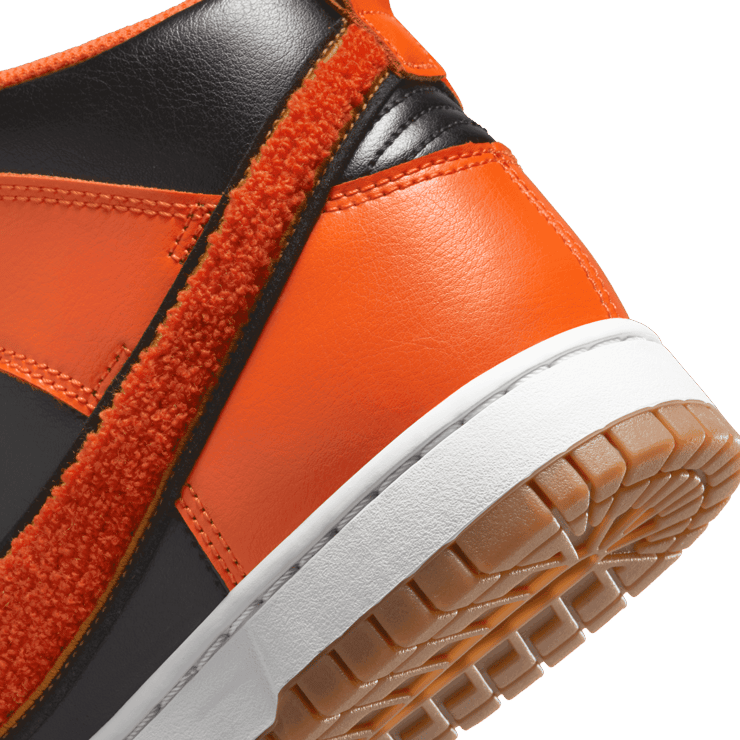 Nike Dunk High Chenille Swoosh Safety Orange Angle 5