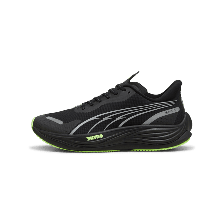 PUMA Velocity NITRO⢠3 GTX in Black/Silver/Fizzy Apple Angle 1