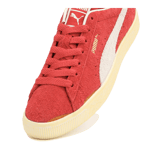 PUMA Suede VTG Neverworn III Sneakers in Warm White/Club Red Angle 2