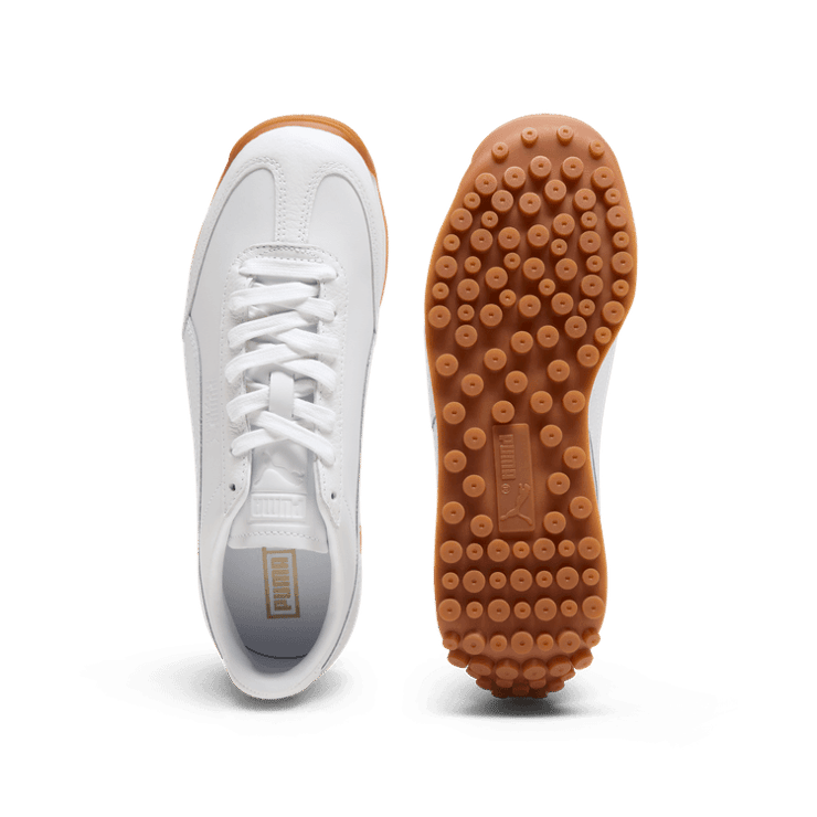 PUMA Easy Rider Leather Sneakers in White/Frosted Ivory Angle 0
