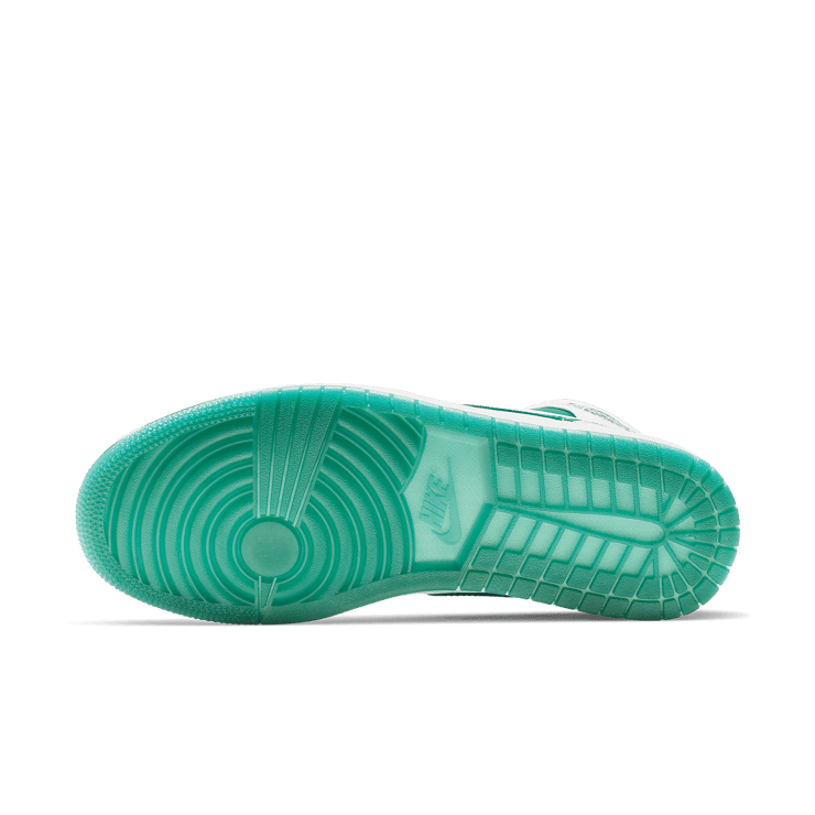 Jordan 1 Mid White Mystic Green Angle 0