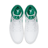 Jordan 1 Mid White Mystic Green Angle 1