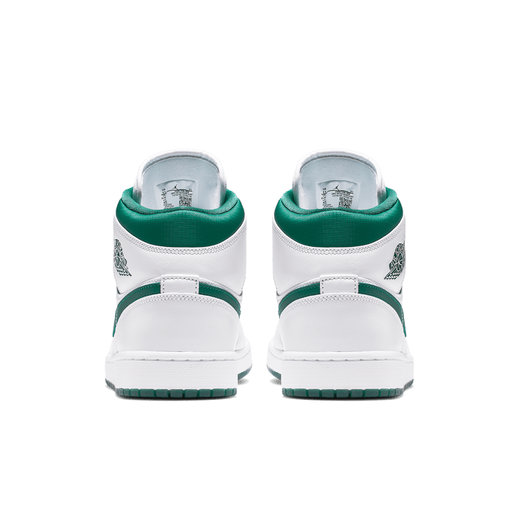 Jordan 1 Mid White Mystic Green Angle 3