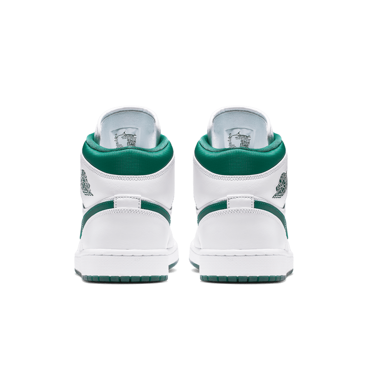 Jordan 1 Mid White Mystic Green Angle 3