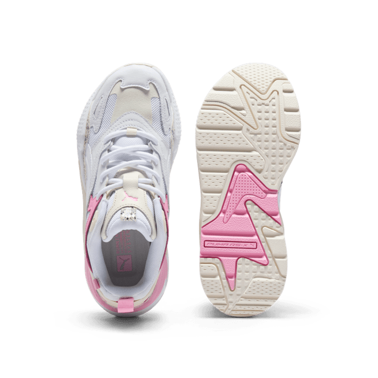 PUMA RS-X Efekt Anidescent Sneakers in White/Pink Lilac Angle 0