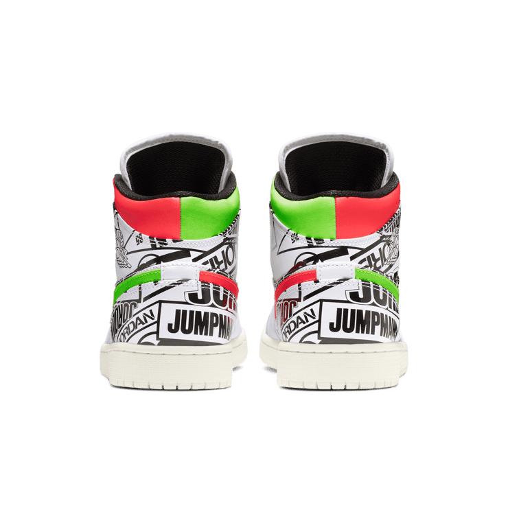 Jordan 1 Mid All Over Logos Angle 3