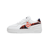 PUMA Porsche Legacy CA Pro Tartan Sneakers in White/Redmazing Angle 1
