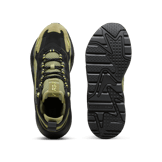 PUMA BMW M Motorsport RS-X Mid Sneakers in Black/Calming Green Angle 0