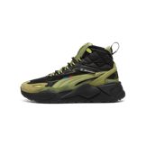 PUMA BMW M Motorsport RS-X Mid Sneakers in Black/Calming Green Angle 1