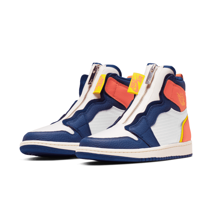 Jordan 1 Retro High Zip Blue Void Turf Orange (W) Angle 2