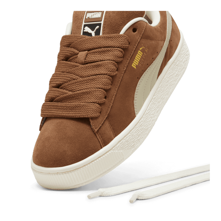 PUMA Suede XL Sneakers in Haute Coffee/Desert Dust Angle 2