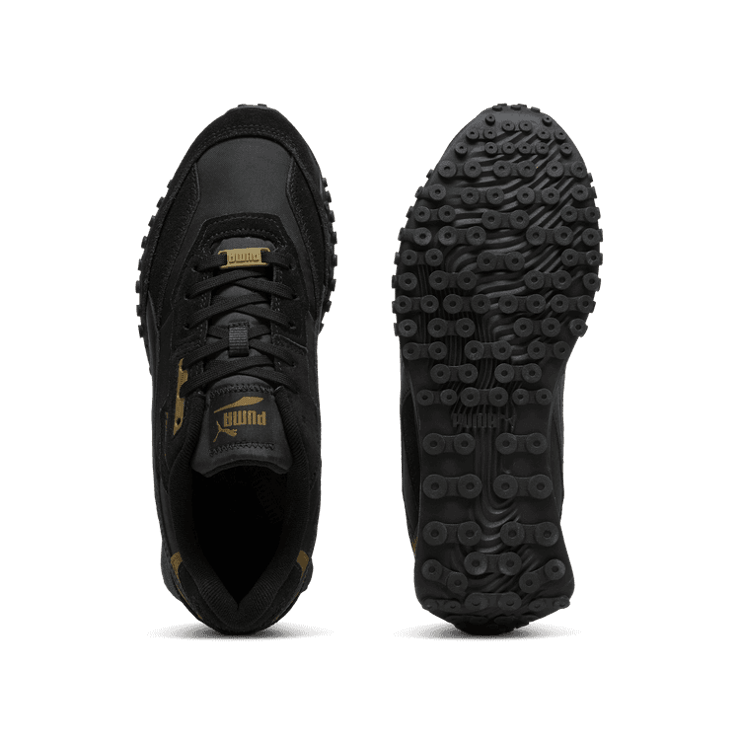 PUMA Blktop Rider Sneakers in Black/Wild Willow Angle 0
