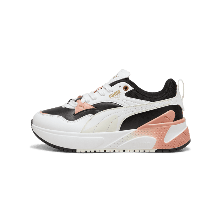 PUMA R78 Disrupt Sneakers in Black/Vapor Grey/White Angle 1