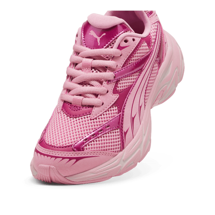 PUMA Morphic Mystery Garden Sneakers in Mauved Out/Magenta Gleam (GS) Angle 2