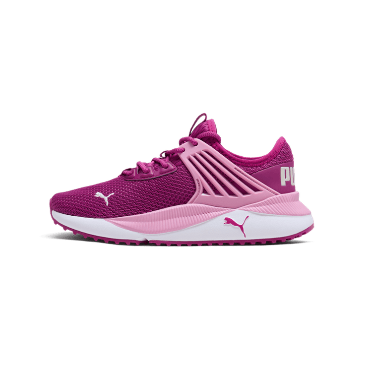 PUMA Pacer Future Sneakers Big in Magenta Gleam/Mauved Out/Alpine Snow (GS) Angle 1