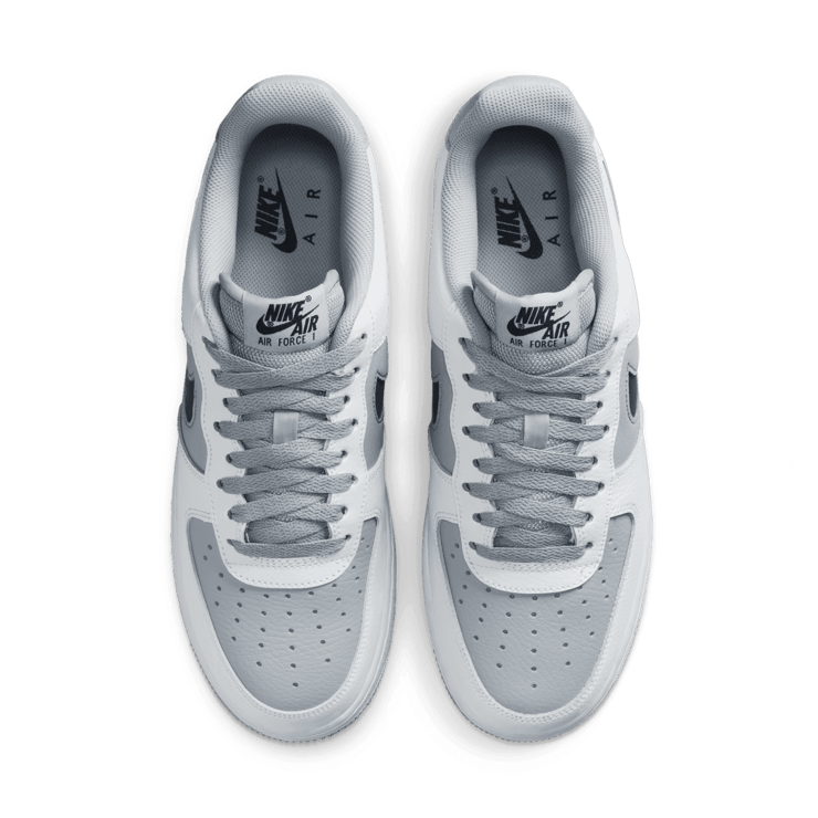 Nike Air Force 1 Low Cut-Out White Grey Black Swoosh Angle 1