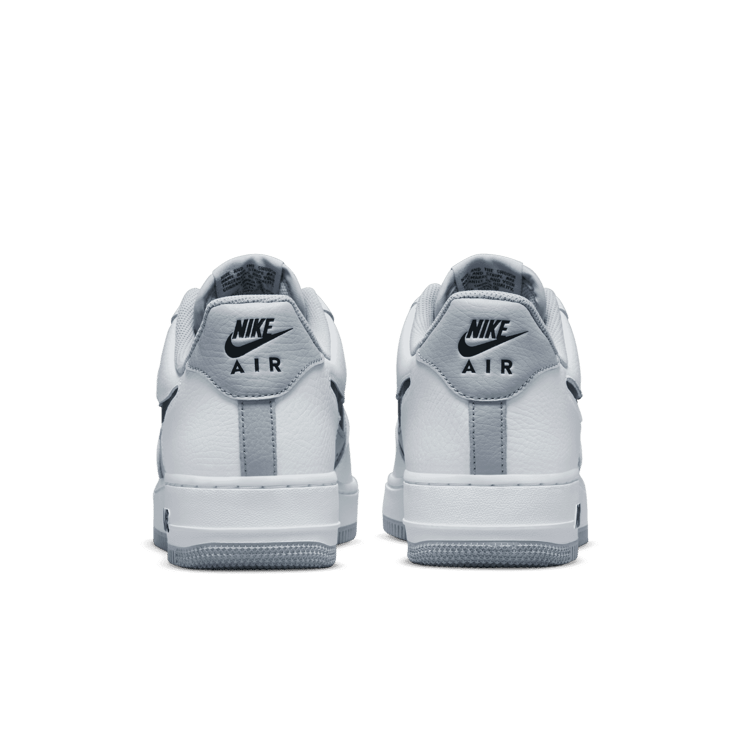 Nike Air Force 1 Low Cut-Out White Grey Black Swoosh Angle 3