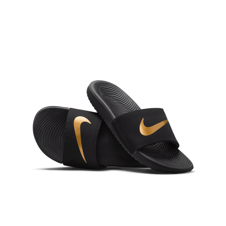 Nike Kawa Slide 'Black Gold' (GS) Angle 0