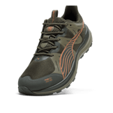 PUMA Reflect Lite Trail PTX in Dark Olive/Olive/Maple Syrup Angle 2
