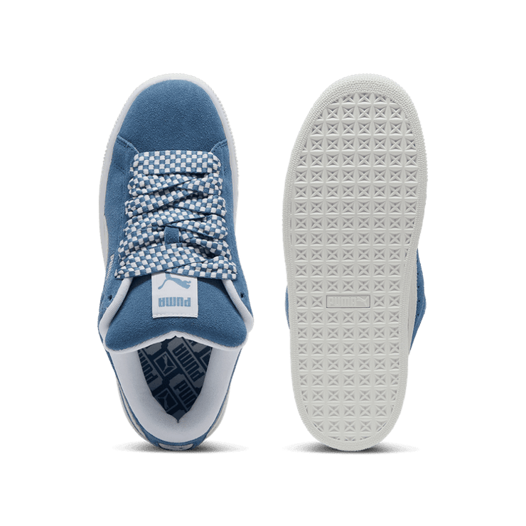 PUMA Suede XL Lace Sneakers in Blue Horizon/White Angle 0
