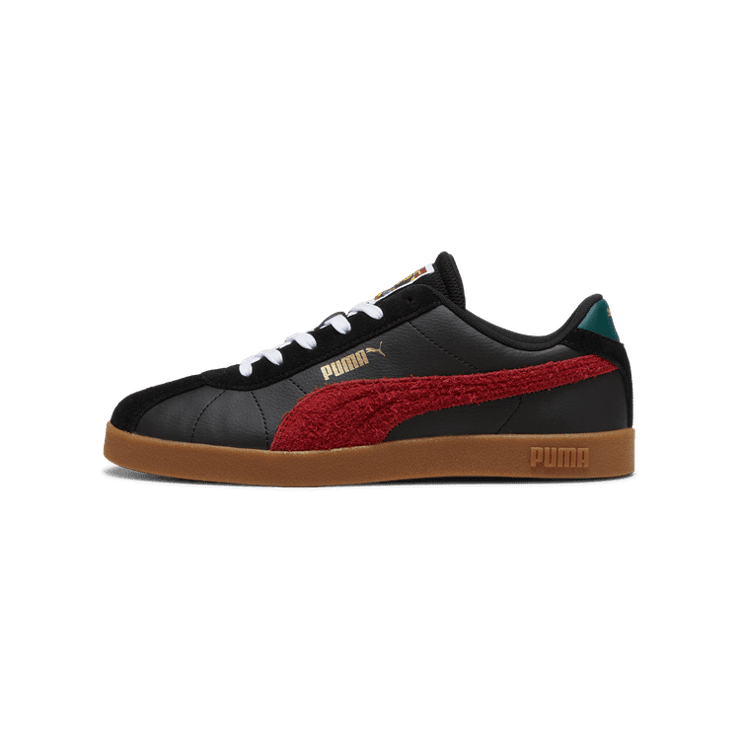 PUMA Club II Year Of Sports Sneakers in Black/Intense Red/Gum Angle 1