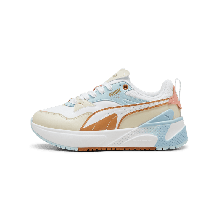 PUMA R78 Disrupt Sneakers in Alpine Snow/Caramel Latte/Frosted Dew Angle 1