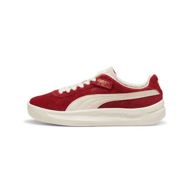 PUMA GV Special Suede Sneakers in Intense Red/Frosted Ivory Angle 1