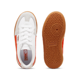 PUMA Palermo Leather Sneakers in White/Redmazing/Gum (PS) Angle 0