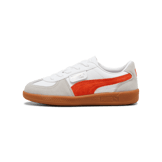PUMA Palermo Leather Sneakers in White/Redmazing/Gum (PS) Angle 1