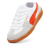 PUMA Palermo Leather Sneakers in White/Redmazing/Gum (PS) Angle 2