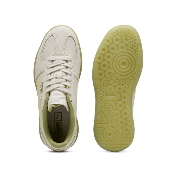 PUMA Palermo Moda Selva Sneakers in Vapor Grey/Creamy Vanilla/Calming Green Angle 0