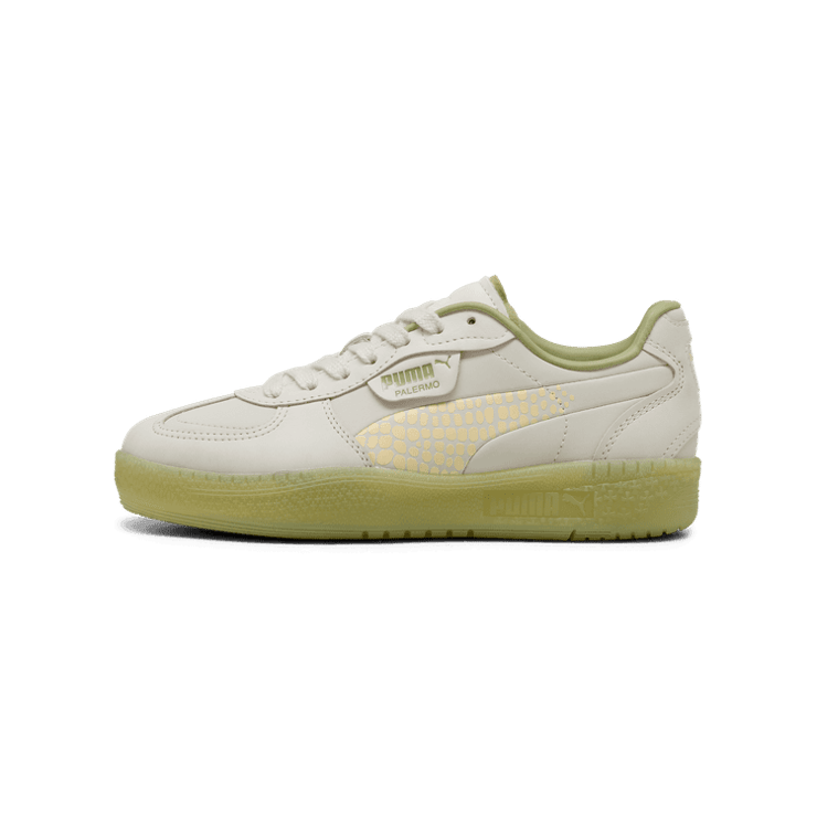 PUMA Palermo Moda Selva Sneakers in Vapor Grey/Creamy Vanilla/Calming Green Angle 1