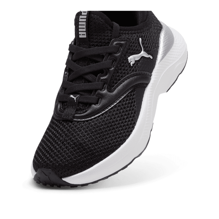 PUMA Soft Mayve in Black/White (TD) Angle 2