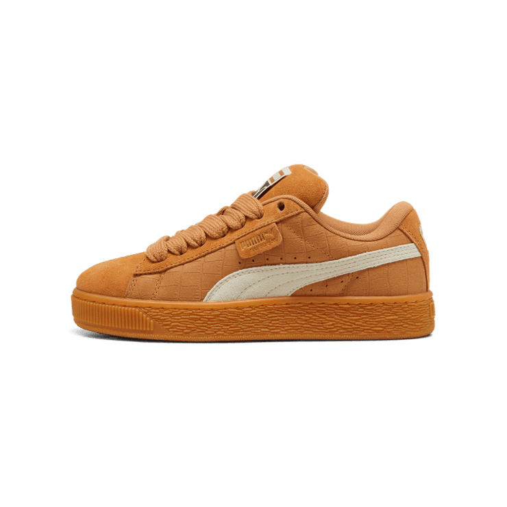 PUMA Suede XL Elevated Sneakers in Caramel Latte/Gum Angle 1