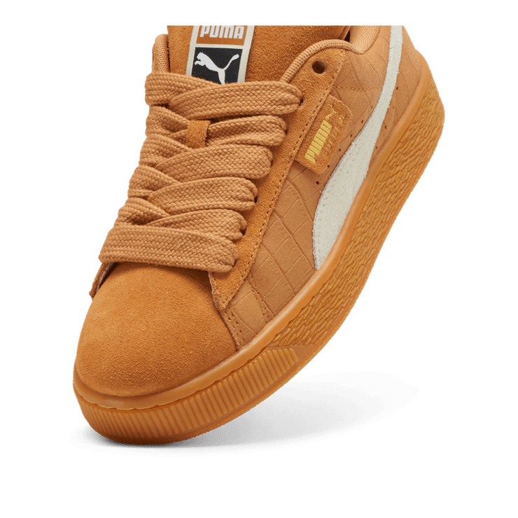 PUMA Suede XL Elevated Sneakers in Caramel Latte/Gum Angle 2