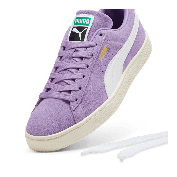 PUMA Suede Classic Sneakers in Lavender Alert/Frosted Ivory Angle 2