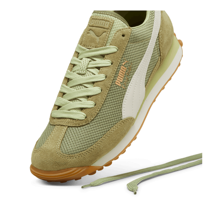 PUMA Easy Rider Mesh Sneakers in Calming Green/Frosted Ivory Angle 2