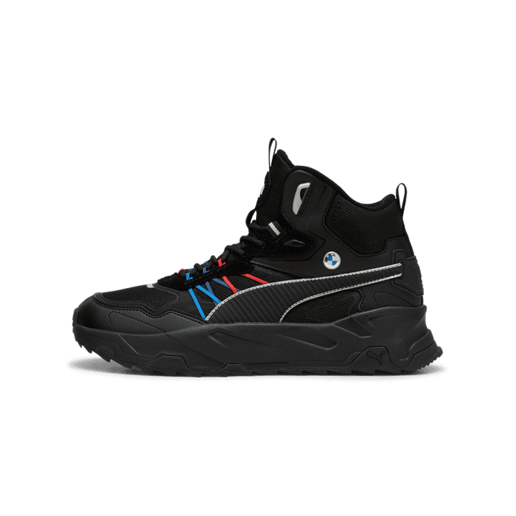 PUMA BMW M Motorsport Trinity Mid WTR Sneakers Men in Black Angle 1