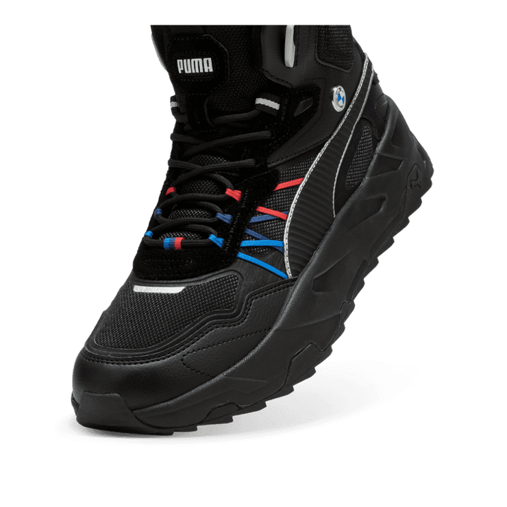 PUMA BMW M Motorsport Trinity Mid WTR Sneakers Men in Black Angle 2