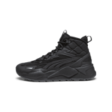 PUMA RS-X Hi Sneakers in Black/Shadow Grey Angle 1