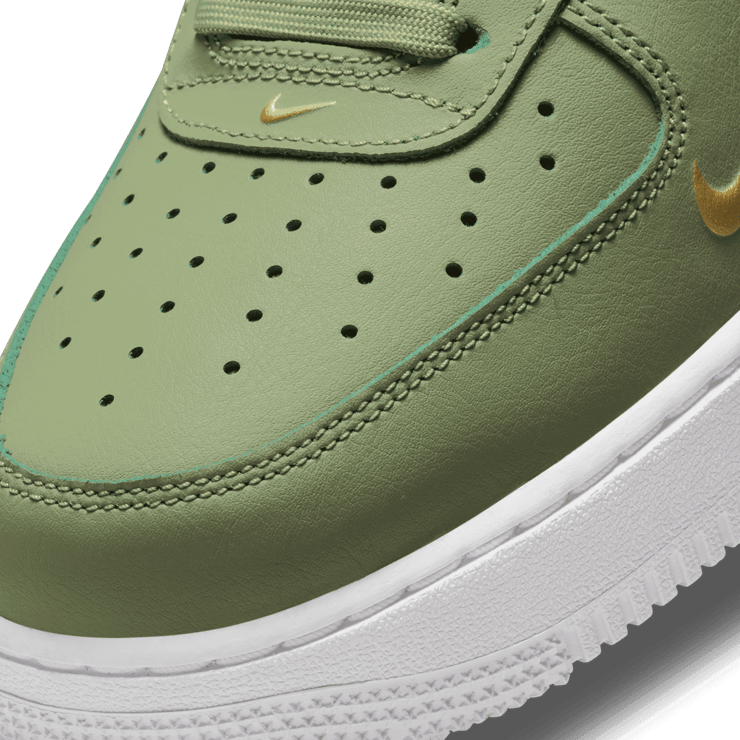 Nike Air Force 1 Low 07 LV8 Double Swoosh Olive Gold Black DA8481 300 Release Info