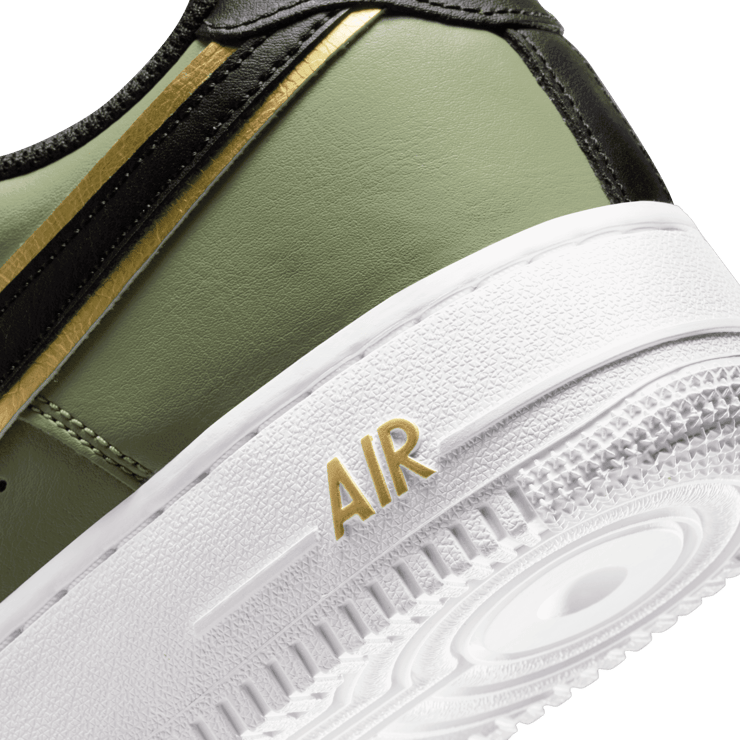 Nike Air Force 1 Low 07 LV8 Double Swoosh Olive Gold Black DA8481 300 Release Info