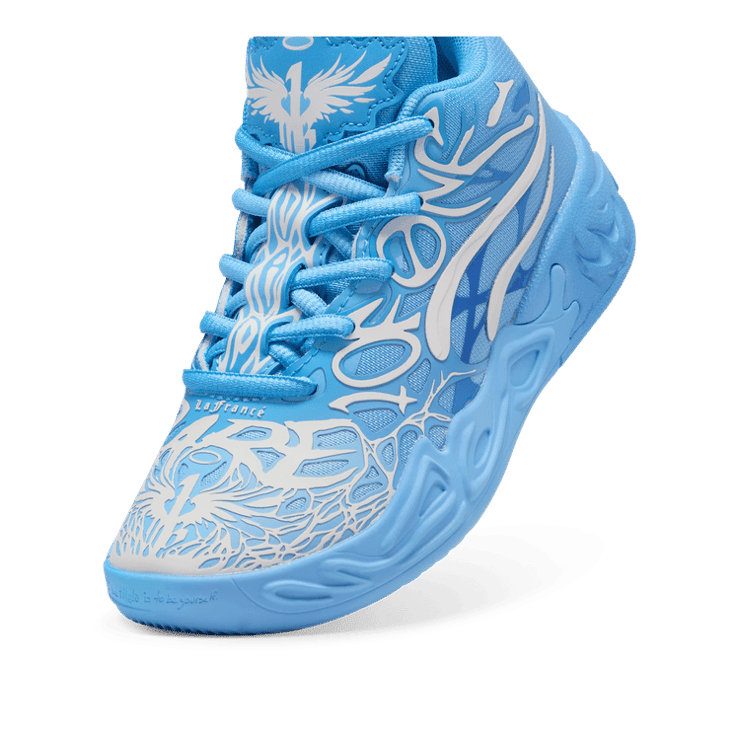 PUMA x LAMELO BALL MB.04 LaFrancé 1 of 1 Basketball in Team Light Blue/Cool Mid Grey (PS) Angle 2
