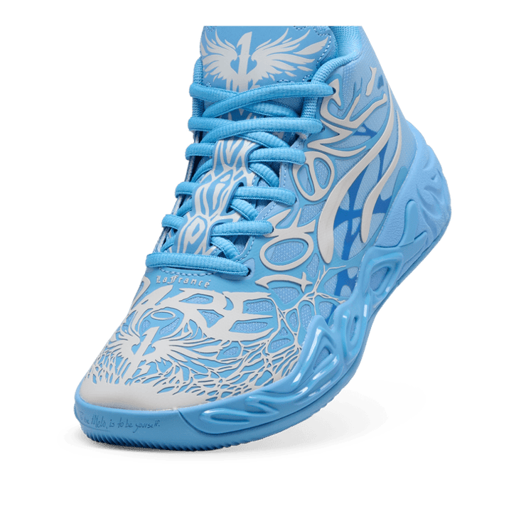 PUMA x LAMELO BALL MB.04 LaFrancé 1 of 1 Basketball in Team Light Blue/Cool Mid Grey (GS) Angle 2