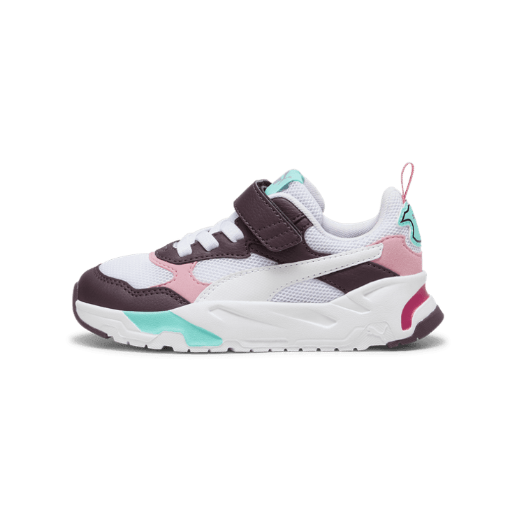 PUMA Trinity Sneakers in Midnight Plum/White/Mint (PS) Angle 1