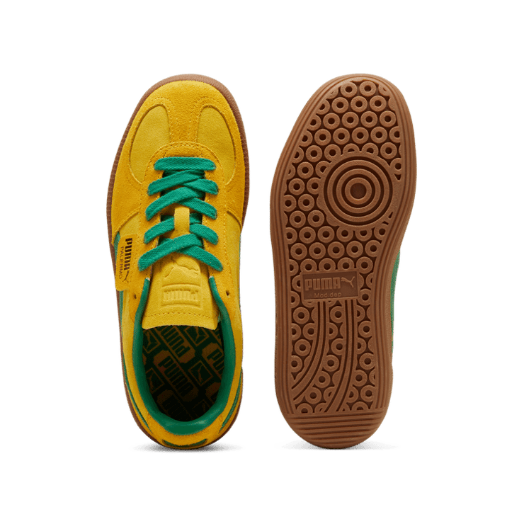 PUMA Palermo Sneakers in PelÃ© Yellow Sizzle/Archive Green Angle 0
