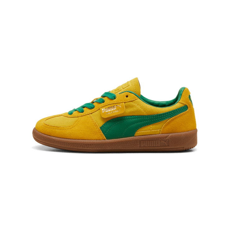 PUMA Palermo Sneakers in Pelé Yellow Sizzle/Archive Green Angle 1