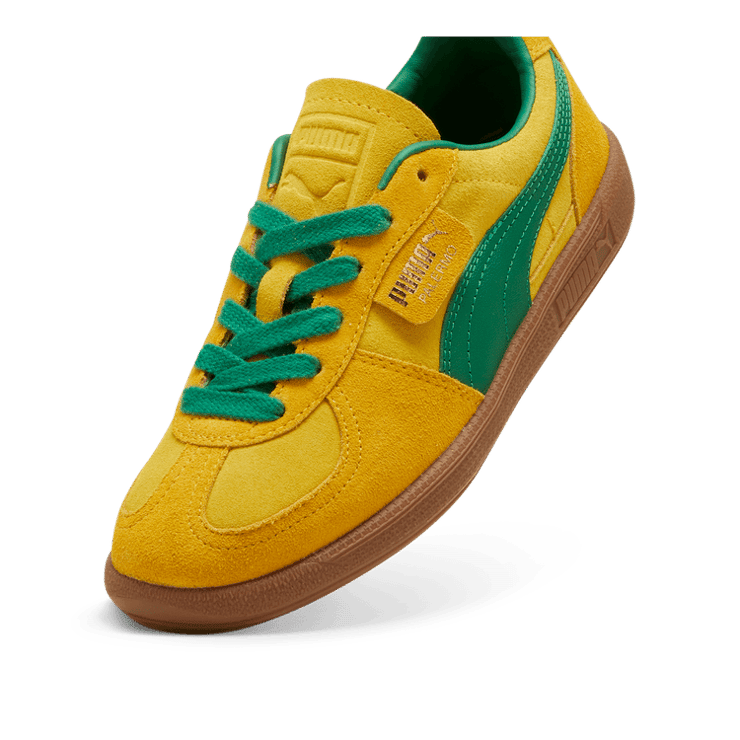 PUMA Palermo Sneakers in PelÃ© Yellow Sizzle/Archive Green Angle 2
